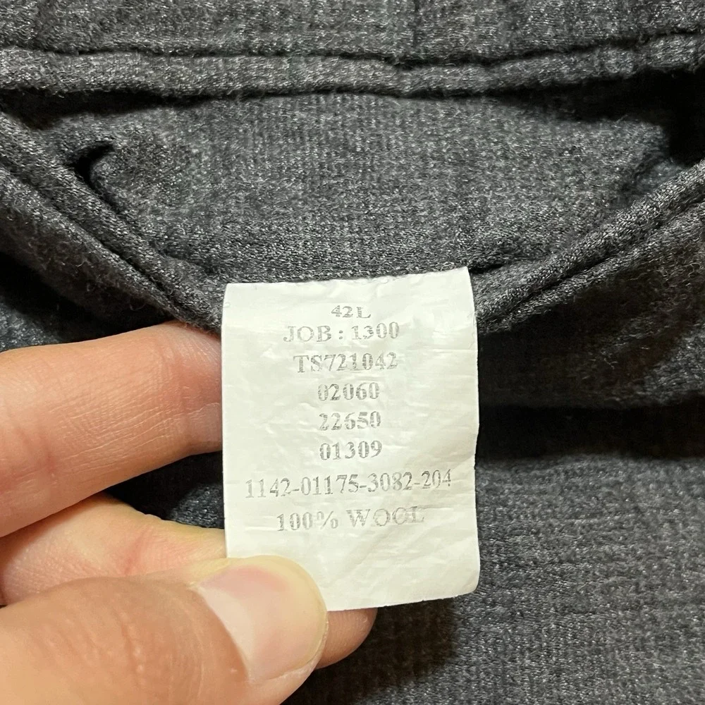Jos A Bank Pants Mens 42x31 Gray WOOL Executive Collection Pleated Cuffed Preppy